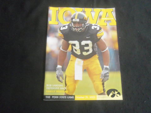 2003 OCTOBER 25 FOOTBALL PROGRAM - UNIV OF IOWA VS PENN STATE UNIV - B 5533Y