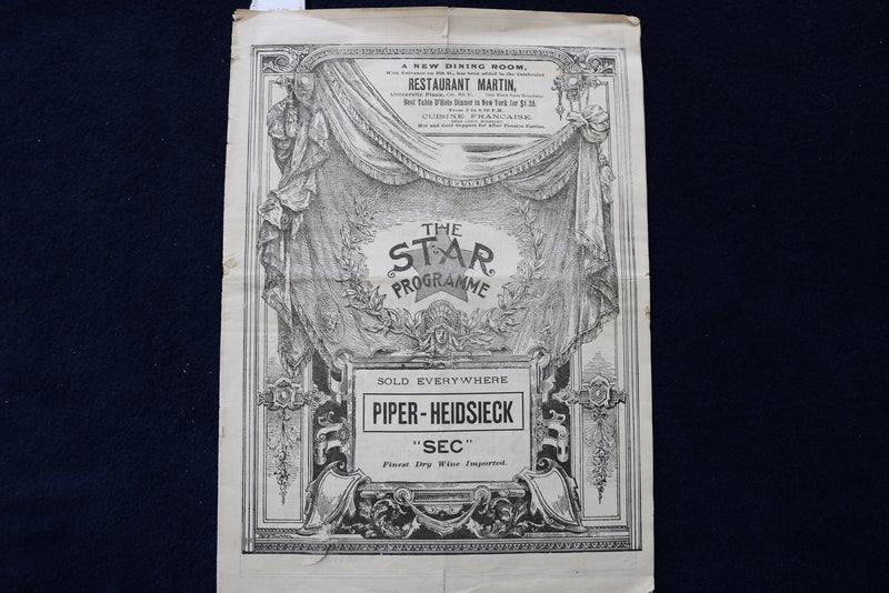 1894 APRIL 23 RIP VAN WINKLE - JOSEPH JEFFERSON PROGRAM - STAR THEATRE - K 1633