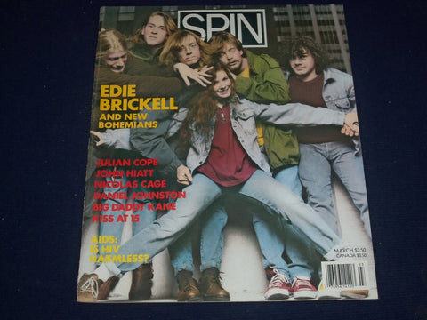 1989 MAR SPIN MAGAZINE - EDIE BRICKELL AND NEW BOHEMIANS - GREAT PHOTOS - J 1349