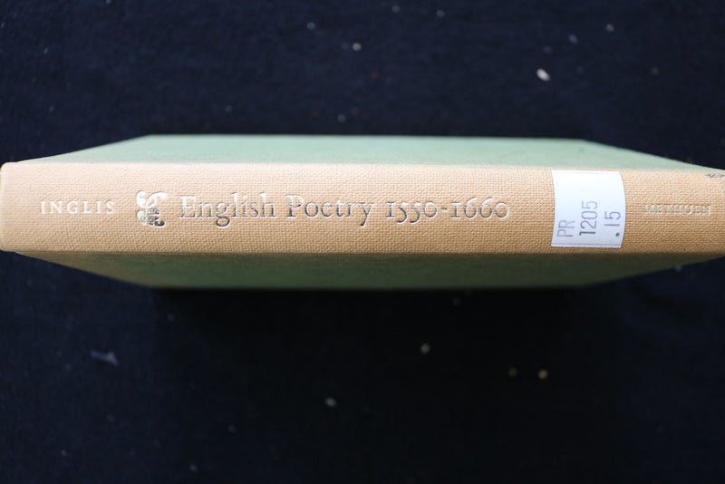 1965 ENGLISH POETRY 1550-1660 HARDCOVER BOOK BY FRED INGLIS - KD 9788