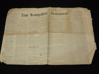 1848 JUNE 2 NEW HAMPSHIRE STATESMAN NEWSPAPER - HANS C. ANDERSEN - NP 3297F
