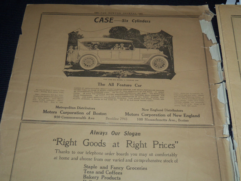 1866-1921 NEWTON JOURNAL NEWSPAPER 55TH ANNIVERSARY NUMBER - MASS - NP 1426A