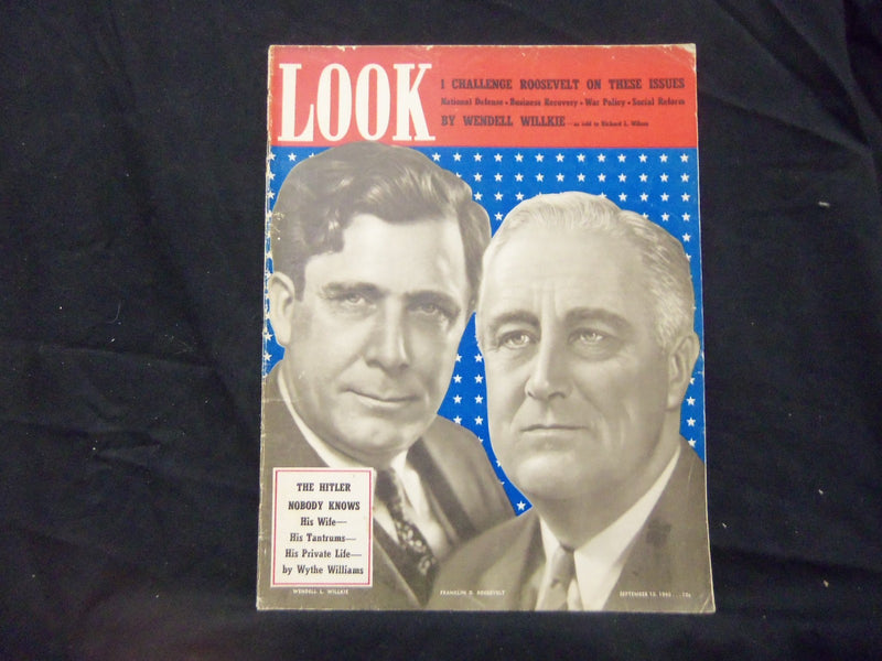 1940 SEPTEMBER 10 LOOK MAGAZINE - WENDELL WILLKIE & FRANKLIN ROOSEVELT - ST 1463