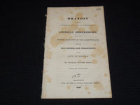 1827 AMERICAN INDEPENDENCE ORATION BY WILLIAM MASON - CITY OF BOSTON - J 7533