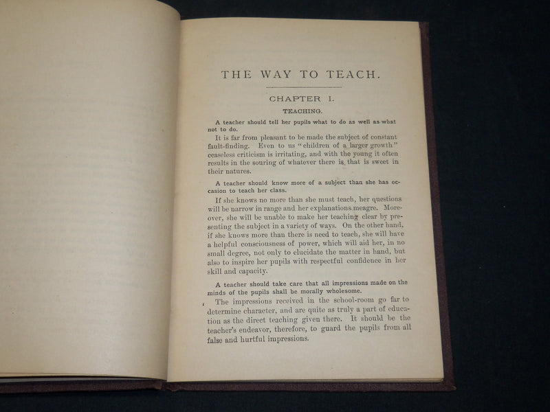 1883 HOW NOT TO TEACH AND LESSONS IN NUMBERS BOOK BY WM. M. GIFFIN - KD 2755C