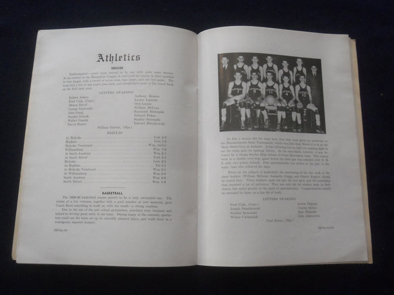 1937-1940 THE EXHO - EASTHAMPTON HIGH SCHOOL YEARBOOKS - LOT OF 4 - O 2136M
