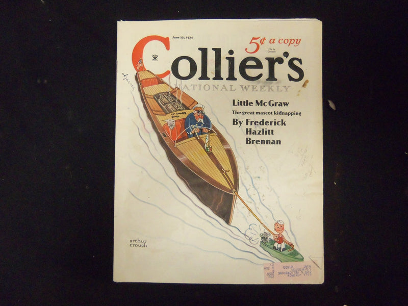 1934 JUNE 23 COLLIER'S MAGAZINE - GREAT ILLUSTRATIONS, ARTICLES & ADS - ST 3614