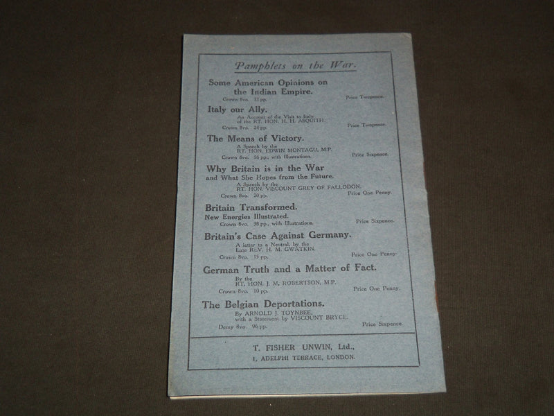 1917 A WAR OF LIBERATION SOFTCOVER BOOK - NEW YORK - GEORGE H. DORAN - J 7222