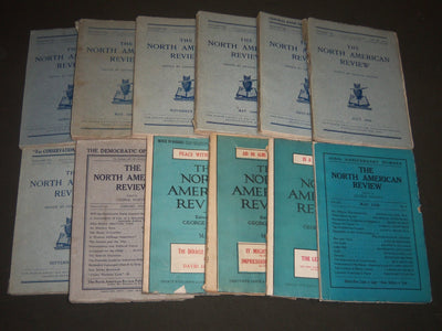 1908-1923 NORTH AMERICAN REVIEW LOT OF 18 ISSUES - STORIES/ARTICLES - WR 1291