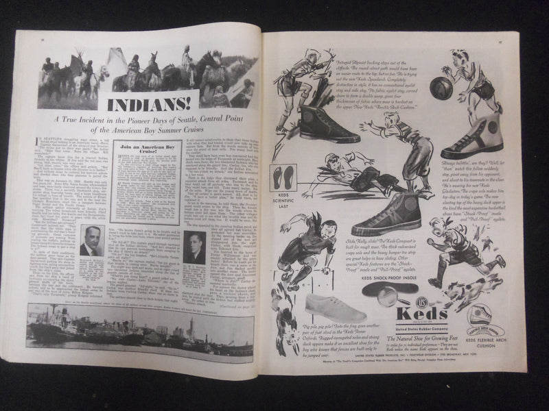 1936 APRIL AMERICAN BOY MAGAZINE - NICE COVER, STORIES, ILLUSTRATIONS- ST 4596