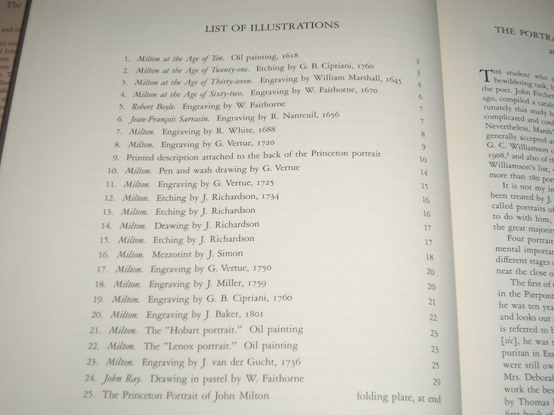 1961 THE PORTRAIT OF JOHN MILTON AT PRINCETON BY JOHN RUPERT MARTIN - KD 2221
