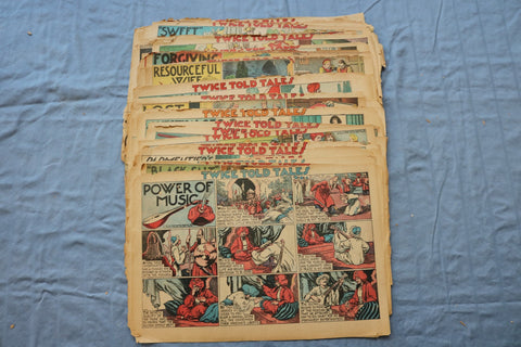1930'S TWICE TOLD TALES COLOR PANELS - APPROXIMATELY 70 PIECES - NP 9230