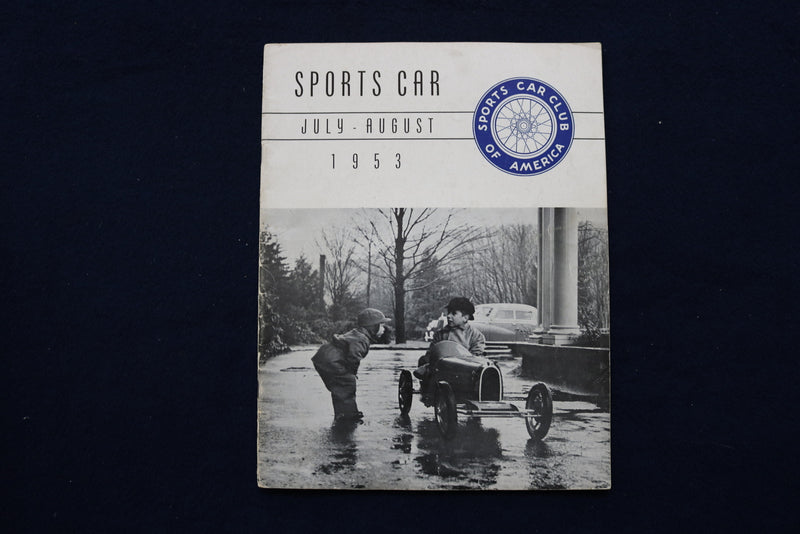 1953 JULY-AUGUST SPORTS CAR MAGAZINE - TYPE 35 1928 MINIATURE BUGATTI - E 12104
