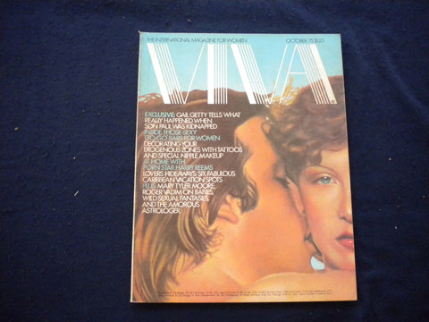 1975 OCTOBER VIVA MAGAZINE - GAIL GETTY TELLS ABOUT WHEN SON KEPNAPPED - B 638T