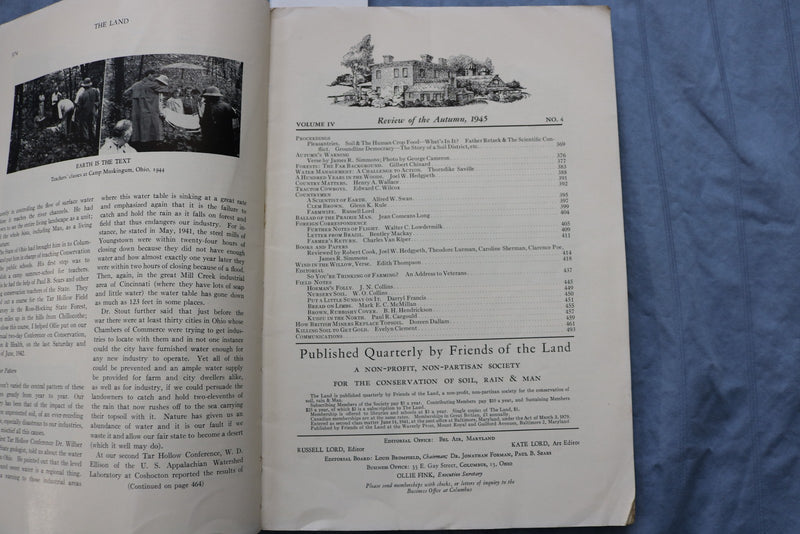 1945 AUTUMN THE LAND - A QUARTERLY MAGAZINE - SOFTCOVER - K 3203