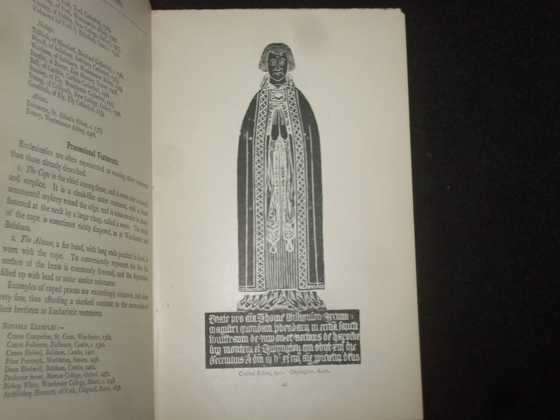 1898 MONUMENTAL BRASSES HARDCOVER BOOK BY REV. HERBERT W. MACKLIN - KD 9261