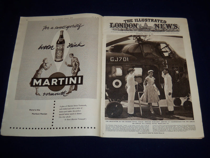 1955 JULY 16 ILLUSTRATED LONDON NEWS MAGAZINE - HELICOPTER - E 8012
