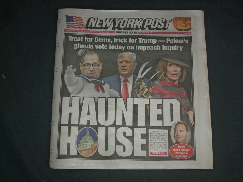 2019 OCTOBER 31 NEW YORK POST NEWSPAPER - WASHINGTON NATIONALS WIN WORLD SERIES