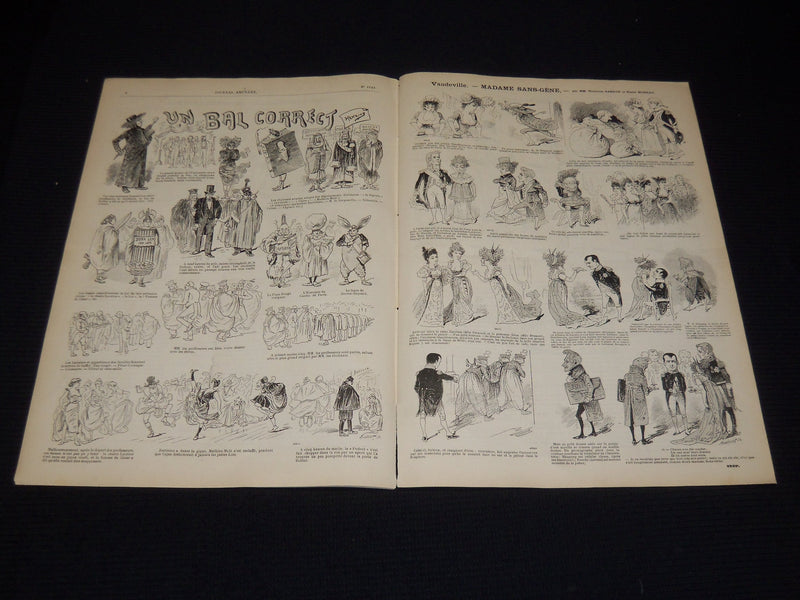 1893 JOURNAL AMUSANT ILLUSTRE FRENCH MAGAZINE LOT OF 29 - FASHION ILLUS- O 3197G
