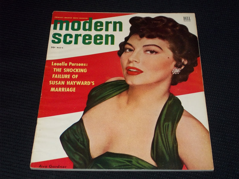 1953 NOVEMBER MODERN SCREEN MAGAZINE - AVA GARDNER COVER - E 16822