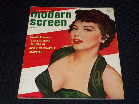 1953 NOVEMBER MODERN SCREEN MAGAZINE - AVA GARDNER COVER - E 16822