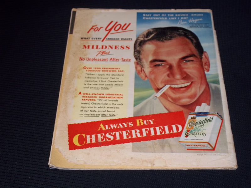 1951 JULY 3 LOOK MAGAZINE - GENE TIERNEY FRONT BEN HOGAN BACK COVER - E 20353