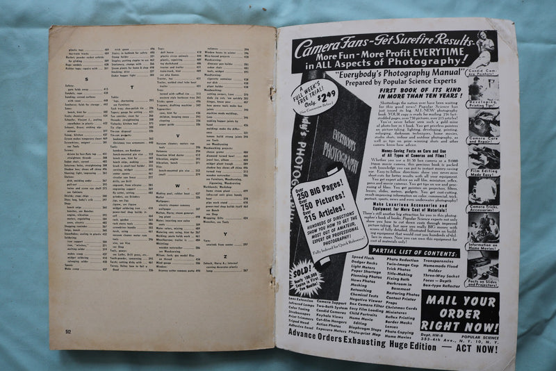1951 HOME REPAIR AND WORKHOP ANNUAL - SOFTCOVER BOOK - K 3272