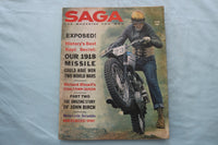 1961 AUGUST SAGA MAGAZINE - MOTORCYCLE SCRAMBLE COVER - E 26655