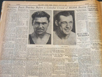 1927 JULY 22 NEW YORK TIMES - DEMPSEY KNOCKS OUT SHARKEY IN 7TH - NT 6479