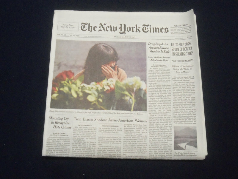 2021 MARCH 19 NEW YORK TIMES- U.S. TO SHIP DOSES SOUTH OF BORDER, STRATEGIC STEP