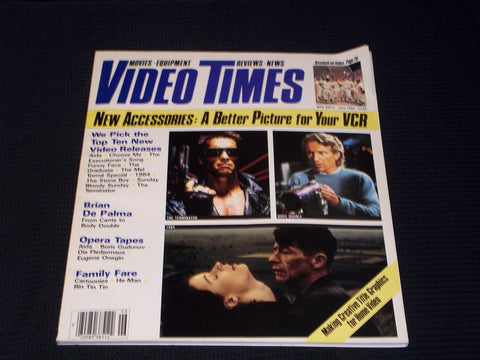 1985 JUNE VIDEO TIMES MAGAZINE - THE TERMINATOR FRONT COVER - E 13791