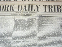 1849 JULY NEW YORK DAILY TRIBUNE NEWSPAPER LOT OF 22 ISSUES - NP 5839C