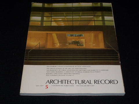 1979 MAY ARCHITECTURAL RECORD MAGAZINE - MECKLENBURG COURTHOUSE COVER - E 4169