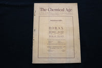 1922 OCTOBER 14 THE CHEMICAL AGE MAGAZINE - BORAX - BORIC ACIDE COVER - SP 4924P