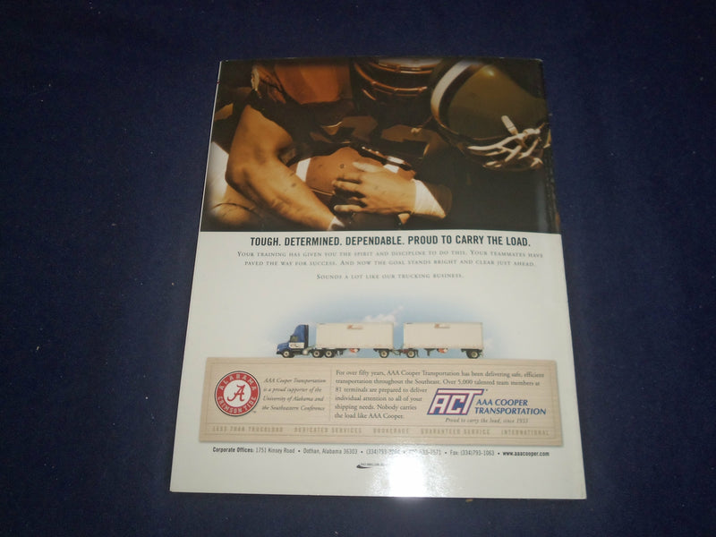2007 OCT 20 UNIVERSITY OF ALABAMA VS UNIV. TENNESSEE FOOTBALL PROGRAM - ST 4879J