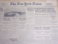 1925 APRIL 23 NEW YORK TIMES - GOV. SMITH REJECTS HYLAN TUNNEL PLAN - NT 5386