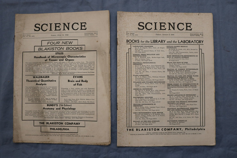1940 SCIENCE MAGAZINE - LOT OF 13 - O 3910