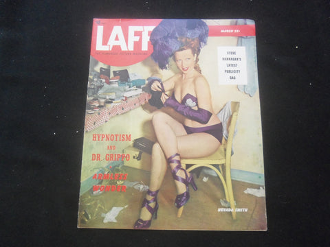 1950 MARCH LAFF MAGAZINE - NEVADA SMITH COVER - BUNNY YEAGER INSIDE - J 7782
