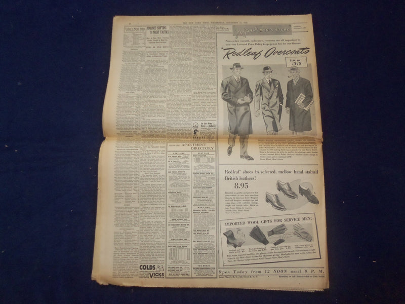 1942 NOV 11 NEW YORK TIMES - ORAN TAKEN, OUR TROOPS SPEED TOWARD LIBYA - NP 6516