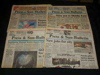 1989-1999 BINGHAMTON PRESS & SUN BULLETIN NEWSPAPERS LOT OF 35 - NP 1335A