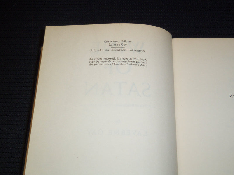 1949 WINE OF SATAN HARDCOVER BOOK BY LAVERNE GAY - KD 7949