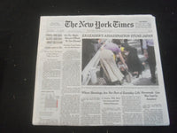 2022 JULY 9 NEW YORK TIMES - EX-LEADER SHINZO ABE'S ASSASSINATION STUNS JAPAN