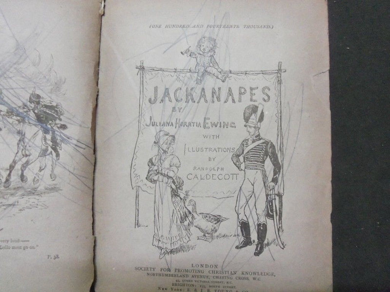 1880S JACKANAPES CHILDREN'S BOOK - JULIANA HORATIA EWING - CANDLECOTT - KD 1744I