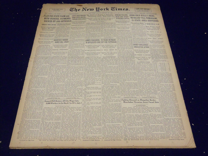 1936 JAN 24 NEW YORK TIMES - EDWARD FOLLOWS DEAD KING AFOOT - NT 2090
