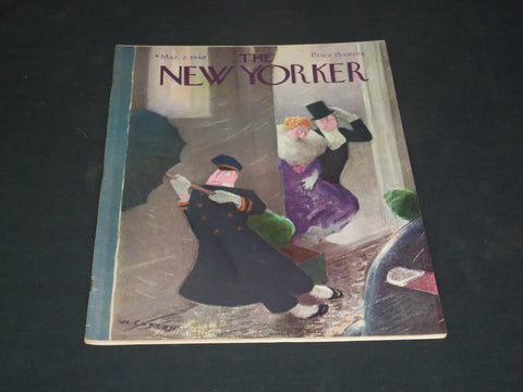 1940 MARCH 2 THE NEW YORKER MAGAZINE - ILLUSTRATED COVER - NY 858