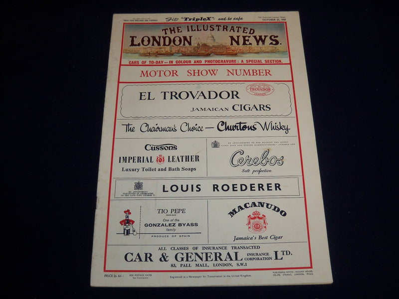 1958 OCT 25 ILLUSTRATED LONDON NEWS MAGAZINE - GARCON AU GILET ROUGE - E 8035