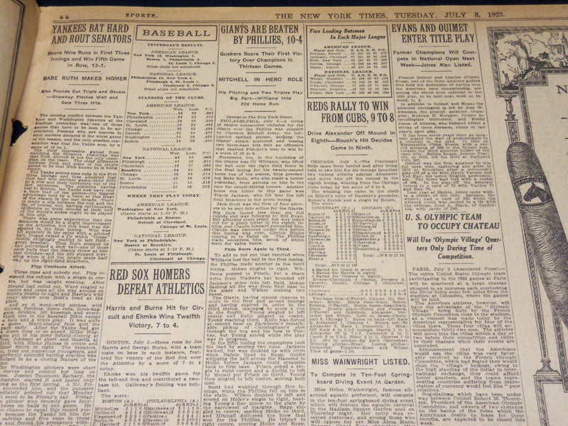 1923 JULY 3 NEW YORK TIMES NEWSPAPER - BOUT AT SHELBY OFF - NT 7736