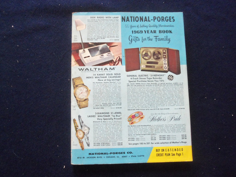 1969 NATIONAL-PORGES CO. YEAR BOOK CATALOG - CHICAGO, ILLINOIS - R 95V