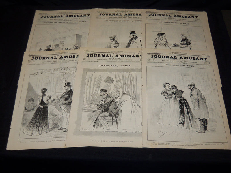 1897 JOURNAL AMUSANT ILLUSTRE FRENCH MAGAZINE LOT OF 29 - FASHION ILLUS- O 3197D