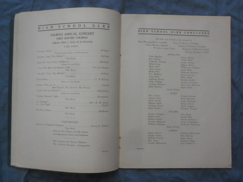 1914 THE BLUE AND GOLD BURLINGTON HIGH SCHOOL YEARBOOK -BURLINGTON, NJ - YB 3387